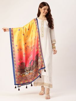 Sangam Prints - Multi Color Cotton Printed Traditional Tassel Dupatta