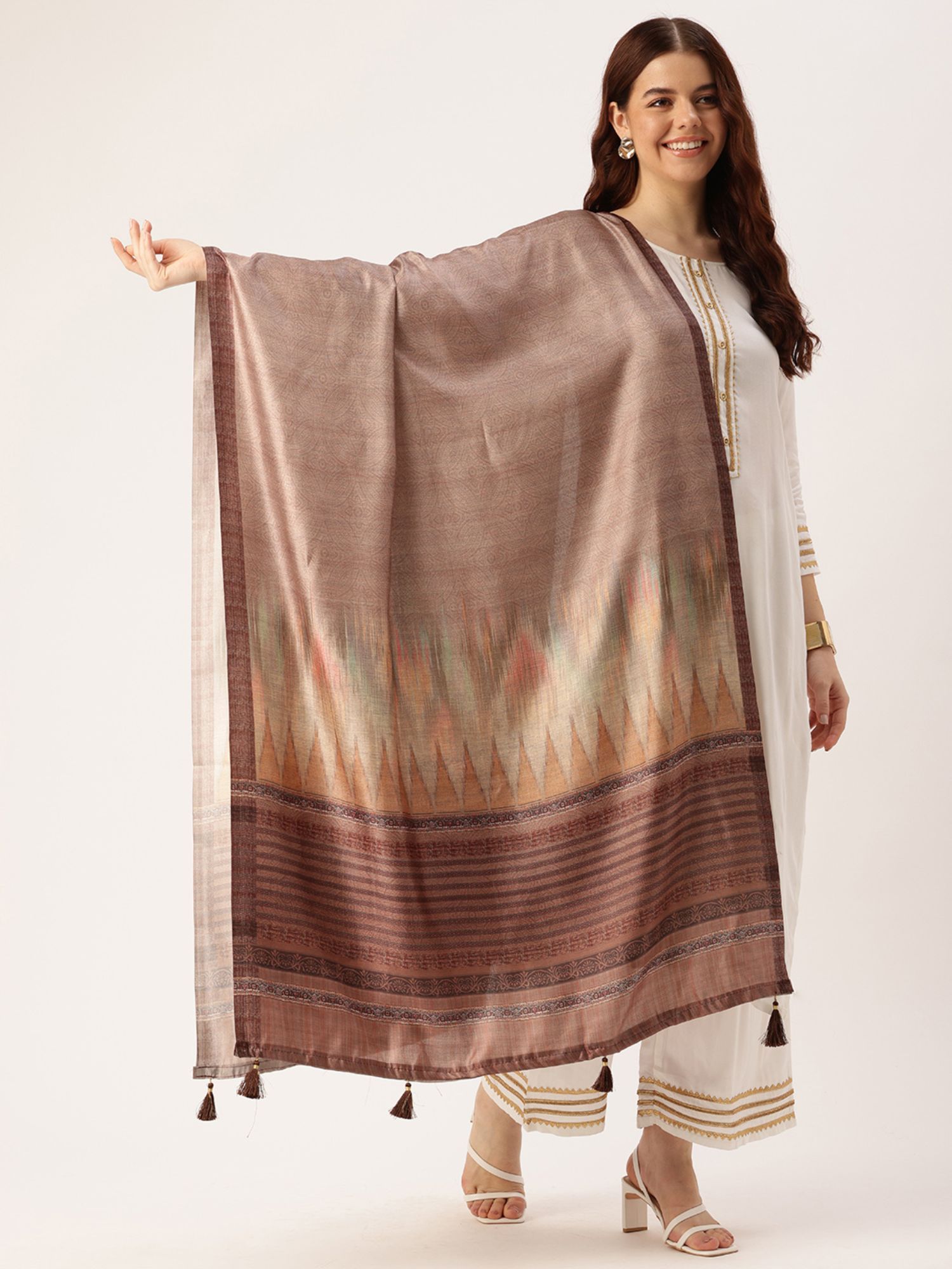 Multi Color Cotton Printed Traditional Tassel Dupatta-image-27