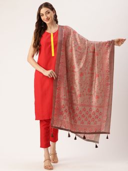 Sangam Prints - Multi Color Cotton Printed Traditional Tassel Dupatta