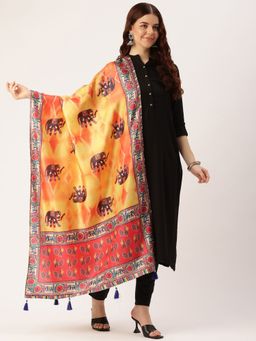 Sangam Prints - Multi Color Cotton Printed Traditional Tassel Dupatta