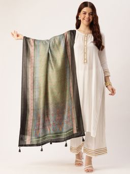 Sangam Prints - Multi Color Cotton Printed Traditional Tassel Dupatta