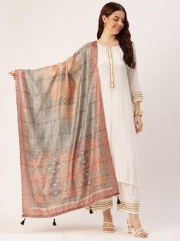 Sangam Prints - Multi Color Cotton Printed Traditional Tassel Dupatta