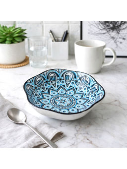 NFI Essentials - Blue Ceramic Quarter Plate Serving Bowl