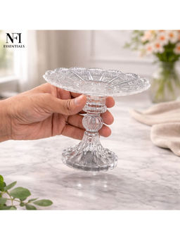 NFI Essentials - Transparent Crystal Clear Dessert Pedestal Cake Stand