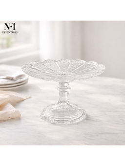 NFI Essentials - Transparent Crystal Clear Dessert Pedestal Cake Stand