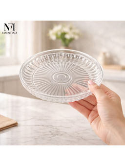 NFI Essentials - Transparent Round Dessert Serving Plate