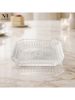 NFI Essentials - Transparent Square Dessert Serving Plate