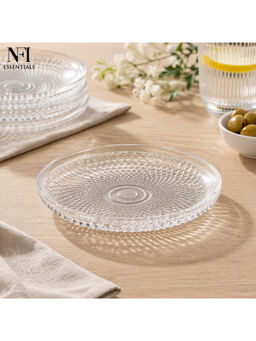 NFI Essentials - Transparent Dessert Serving Round Plate