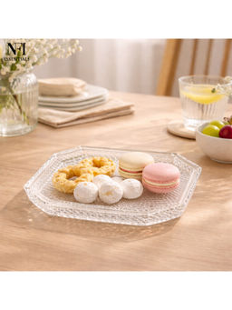 NFI Essentials - Transparent Dessert Serving Small Square Plate