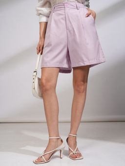 TOKYO TALKIES - Womens Solid Below Knee Length Short