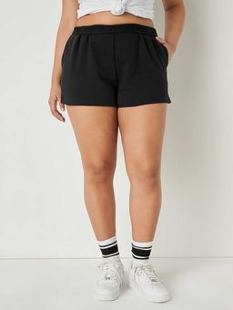 Victoria's Secret - Black 3 Foldover Sweat Shorts (S)