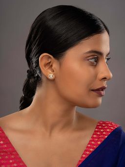 Sica Jewellery - 925 Silver Moissanite Polki Avira Earrings