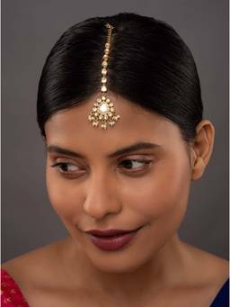 Sica Jewellery - 925 Silver Moissanite Polki Lehar Maangtika
