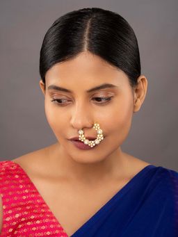 Sica Jewellery - 925 Silver Moissanite Polki Svarnika Nath