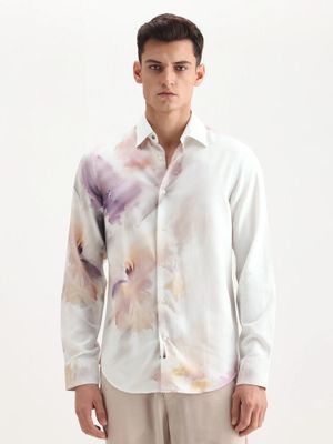 Buy Rare Rabbit Off White Regular Fit Floral Print Casual Shirt (XS) Online