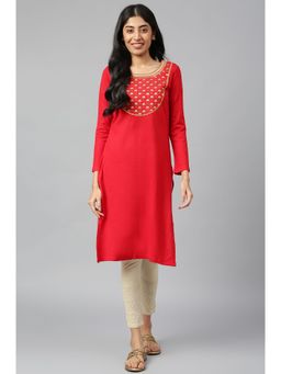 Aurelia - Red Winter Kurta