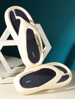 Yoho - Men Sponge Flipflops Beige & Navy Blue