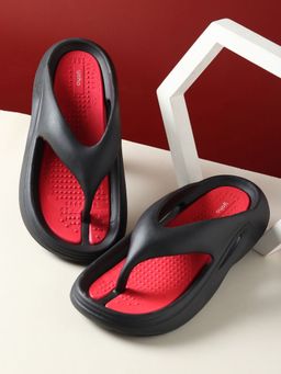 Yoho - Men Sponge Flipflops Coral Red & Black