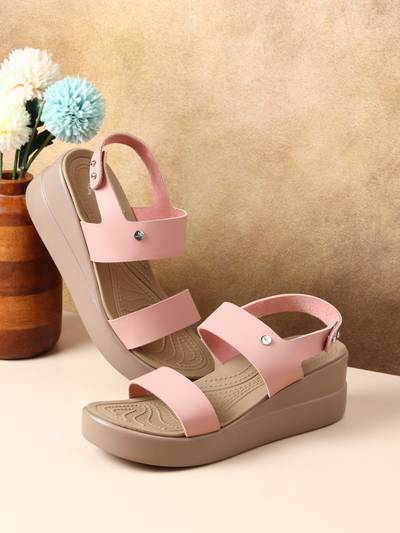 Women Bliss Platform 006 Sandals Peach