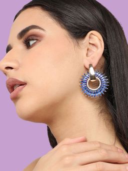 Sohi - Gold Plated Designer Stone Party Drop Earring For Women