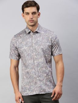 Classic Polo - Men's Half Sleeve Multicolor Cotton Slim Fit Woven Shirt