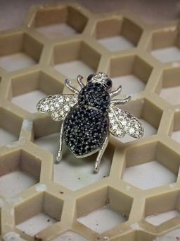 WRAPGAME INDIA - Black Cosmic Bee Brooch