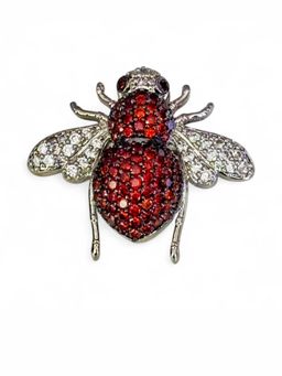 WRAPGAME INDIA - Red Cosmic Bee Brooch