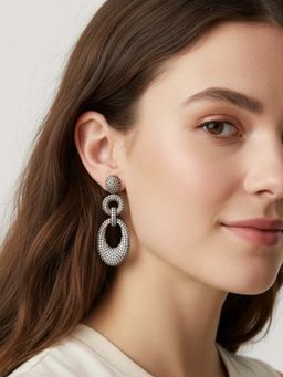 WRAPGAME INDIA - Gold Cuban Link Party Bling Earrings