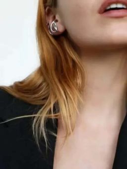 WRAPGAME INDIA - Silver Infinity Orbit Ear Cuff