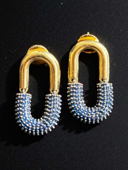 WRAPGAME INDIA - Blue Iced Pin Earring