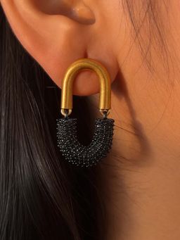 WRAPGAME INDIA - Black Iced Pin Earring