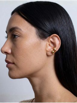 WRAPGAME INDIA - Gold Molten Looped Ear Cuff