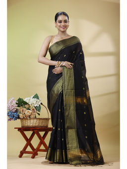 SLAGHA - Women'S Zari Art Silk Saree with Unstitched Blouse