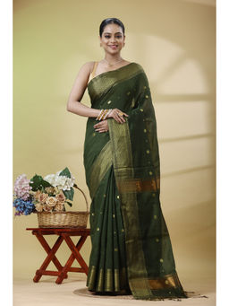 SLAGHA - Women'S Zari Art Silk Saree with Unstitched Blouse
