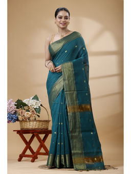 SLAGHA - Women'S Zari Art Silk Saree with Unstitched Blouse
