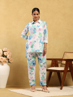 Garden VARELI - Women Floral Silk Blend Co-Ord Set