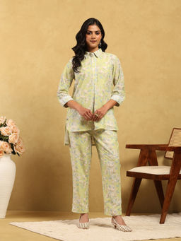 Garden VARELI - Women Floral Silk Blend Co-Ord Set