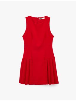 Koton - Mini Pleated Dress - Red