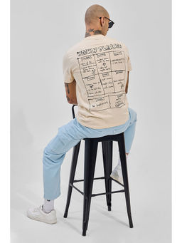 Snitch - Weekly Planner Cream Slim Fit T-Shirt