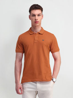Arrow Sports - Rust Solid Regular Fit Polo T-Shirt