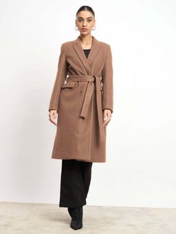 SALT Attire - Women Brown Solid Overcoat