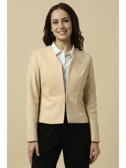 Allen Solly - Women Beige Regular Fit Blazer