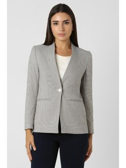 Van Heusen - Women Grey Check Blazer