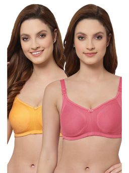 Floret - Women Non Padded & Non-Wired Full Coverage T-Shirt Bra (Pack of 2)