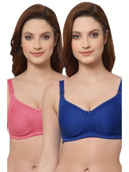Floret - Women Non Padded & Non-Wired Full Coverage T-Shirt Bra (Pack of 2)