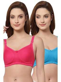 Floret - Women Non Padded & Non-Wired Full Coverage T-Shirt Bra (Pack of 2)