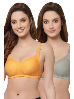Floret - Women Non Padded & Non-Wired Full Coverage T-Shirt Bra (Pack of 2)