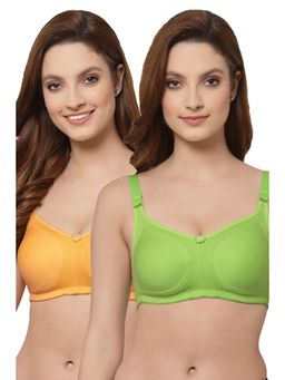 Floret - Women Non Padded & Non-Wired Full Coverage T-Shirt Bra (Pack of 2)