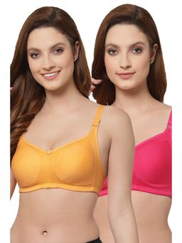 Floret - Women Non Padded & Non-Wired Full Coverage T-Shirt Bra (Pack of 2)
