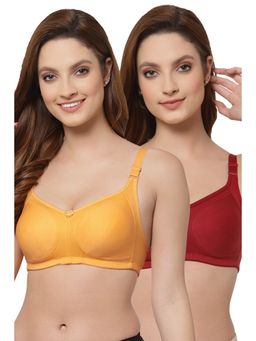 Floret - Women Non Padded & Non-Wired Full Coverage T-Shirt Bra (Pack of 2)